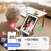 Vista 6 de NexFoto Marco de fotos digital de 10.1 pulgadas, 64 GB, pantalla táctil HD WiFi, marco de fotos electrónico, añade fotos de Google Photos, comparte