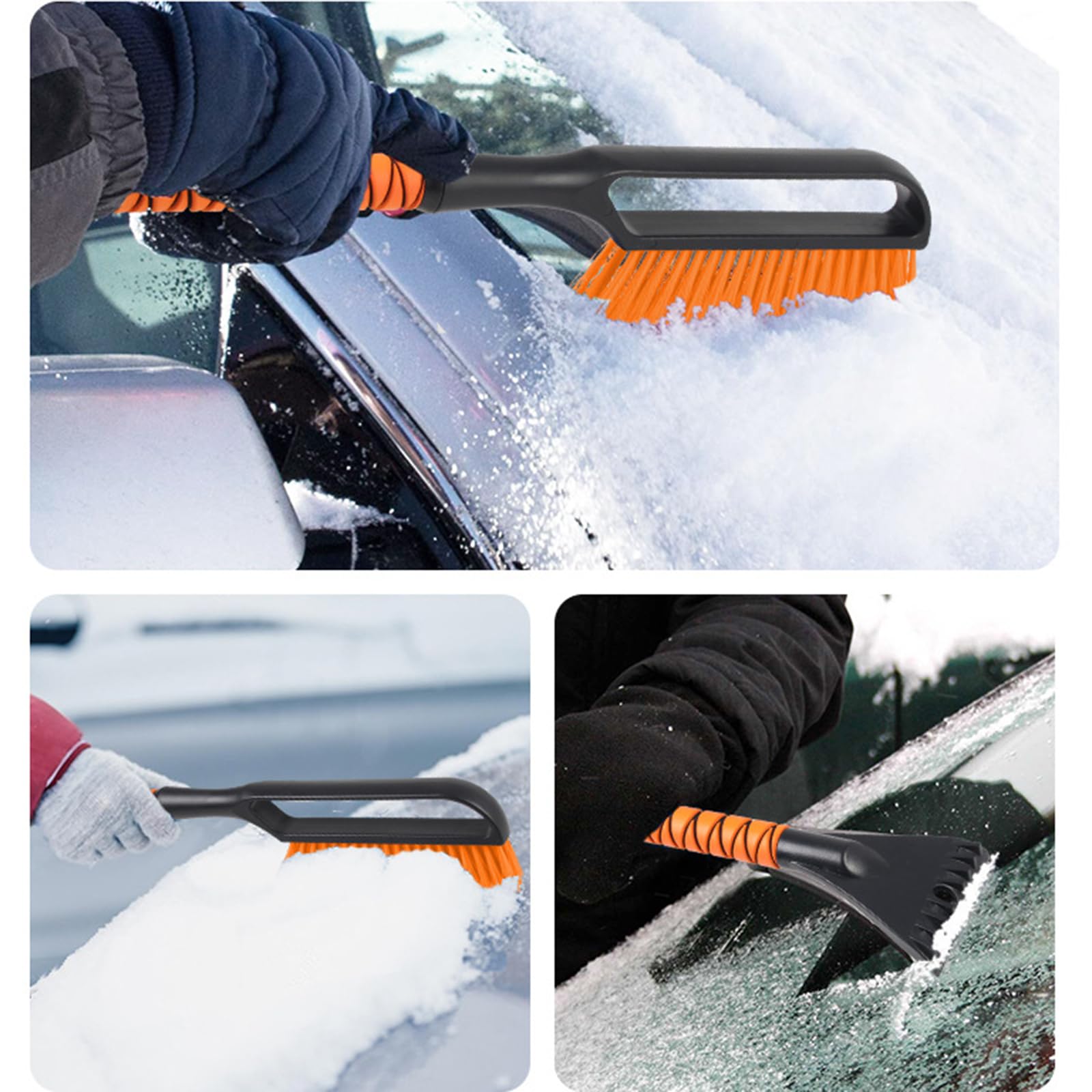DBREAKS Brosse/grattoir à Glace Et Neige 3 En 1 Pour Voiture, Brosse à Neige Et Pelle à Neige, Grattoir Pour Pare-brise Avec Balai, Brosse à Neige & Pelle à Neige