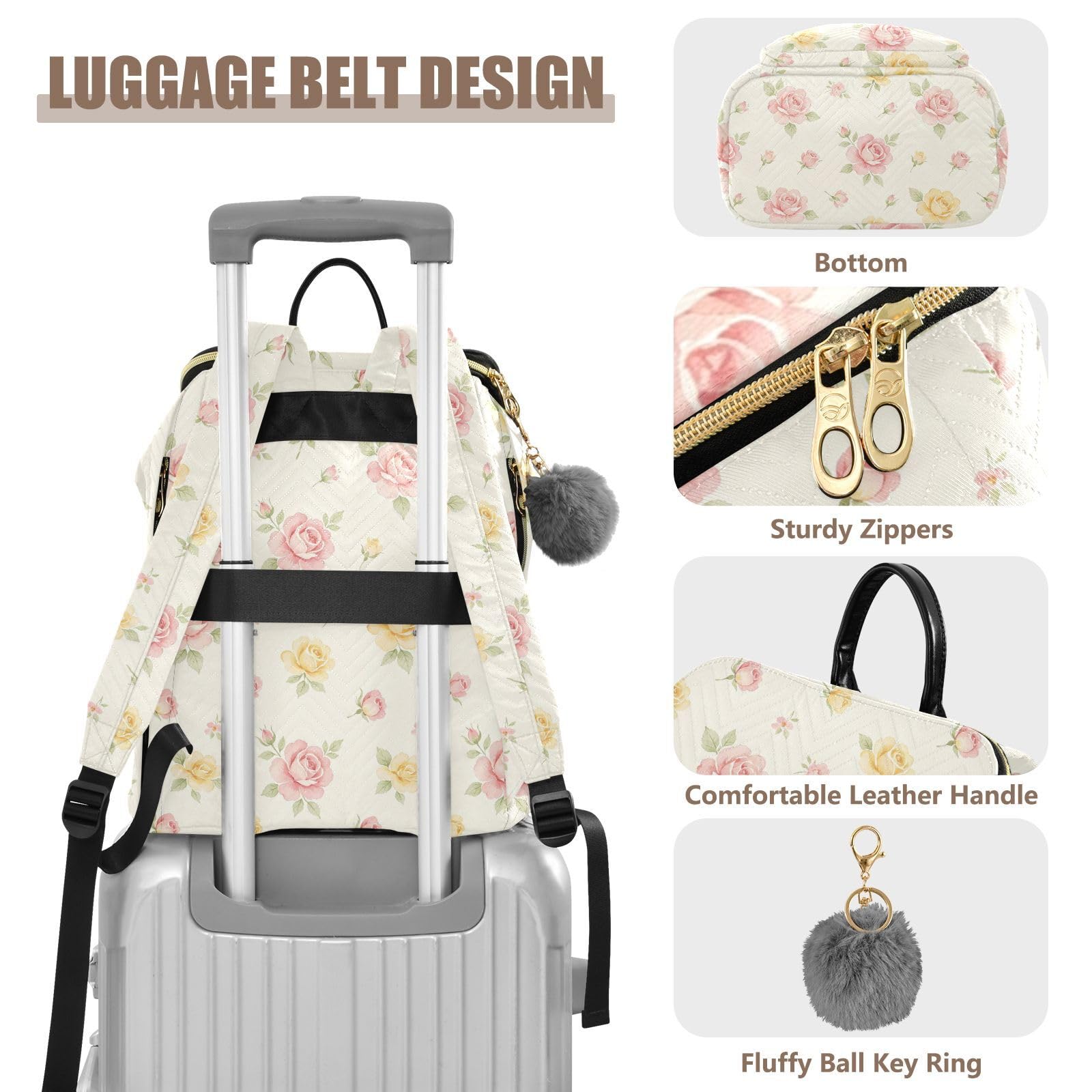 Zaino da donna 15L Premium elegante zaino portatile versatile