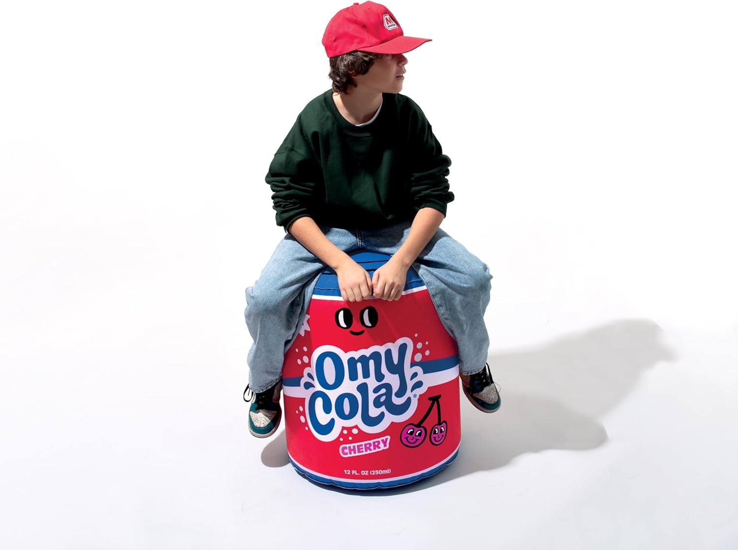 Omy Original Giant Inflatable Floor Pillow, Soda Can, Easy to Inflate Lounger, Use as a Cushion or as Decoration