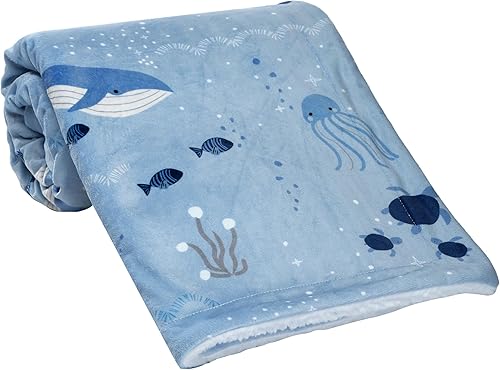 Vista 19 de Lambs & Ivy Manta de bebé botánica acuarela floral rosa polar bebé Botánico