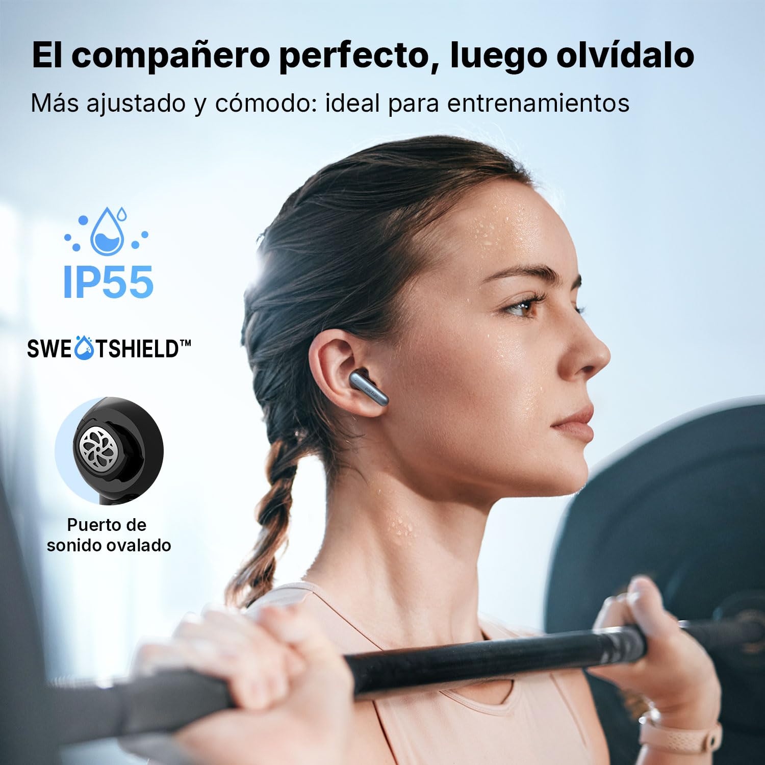 EarFun Air Pro 4i Auriculares Bluetooth con Cancelación de Ruido | Hi-Res Audio, Sonido de Alta Resolución LDAC, Doble Controlador, IA y 6 Mics, 40H, Conexión Multipunto, Carga Rápida, Negro