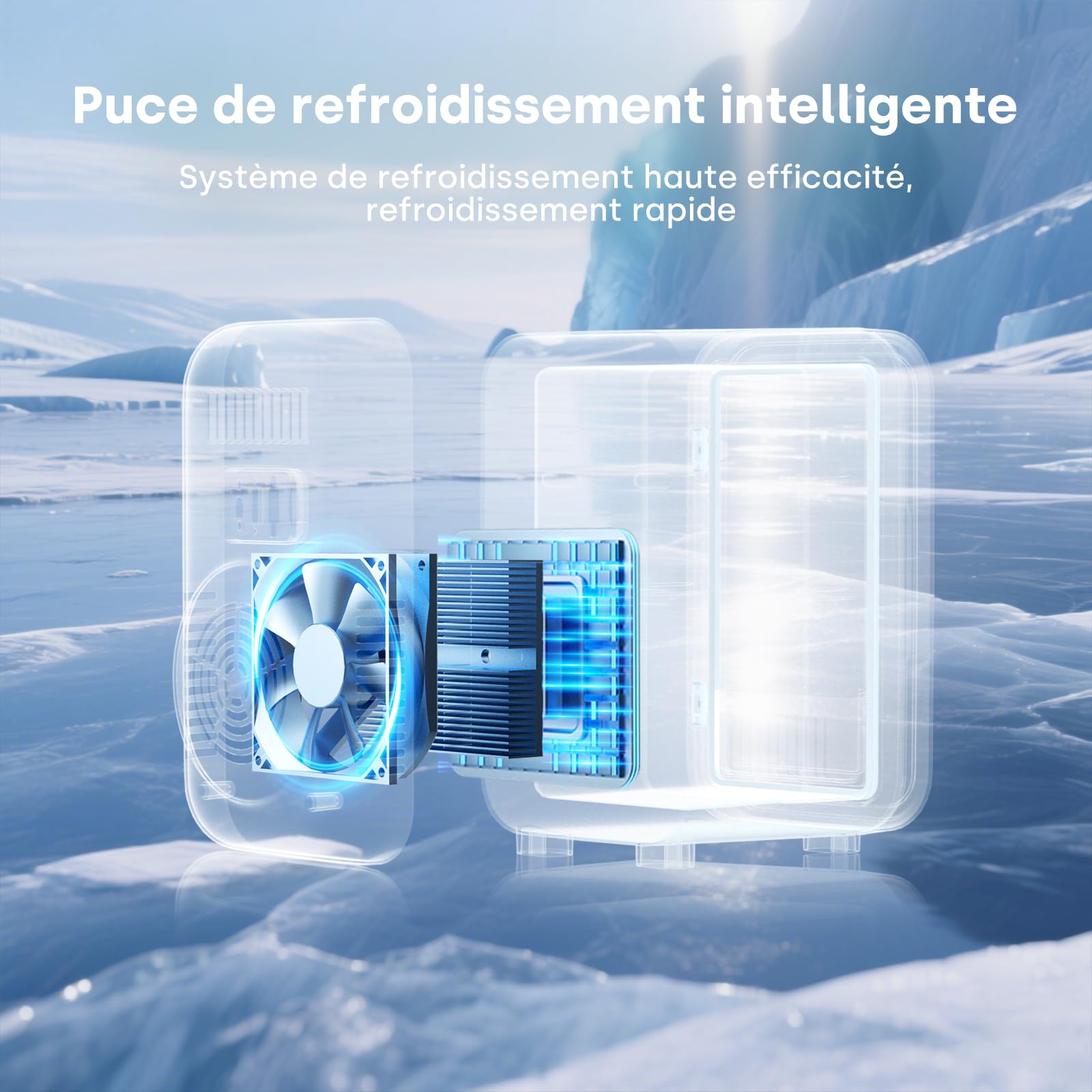 Enventor Mini Frigo 6 litres/8 canettes, glacière et réchaud, alimentation CA + 12V CC, portable pour chambre, voiture
