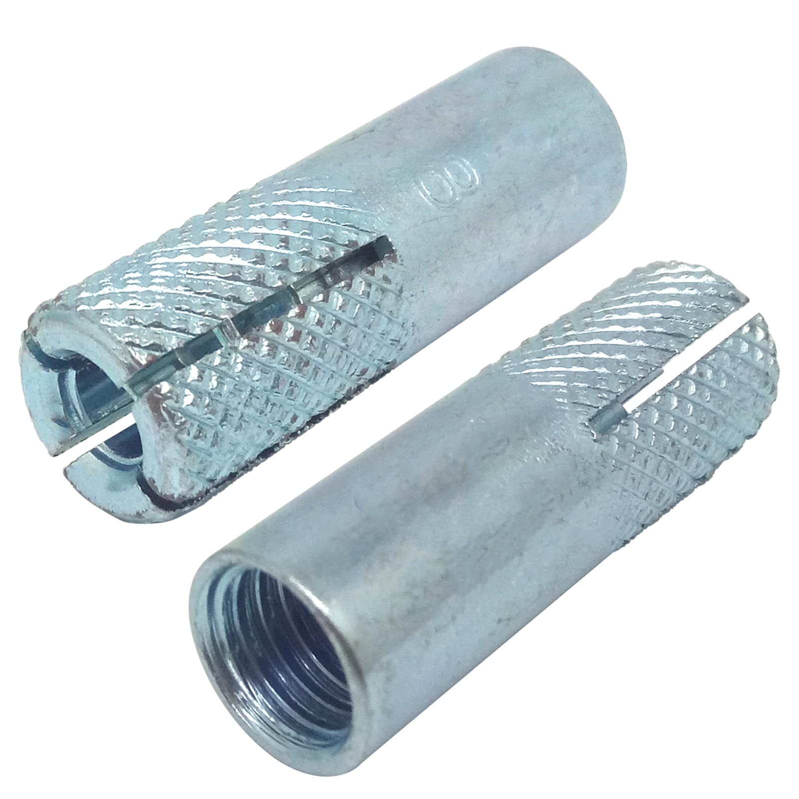20pcs Zinc Plated Metal Knurled Drop in Anchor,Drop-in Anchor Zinc