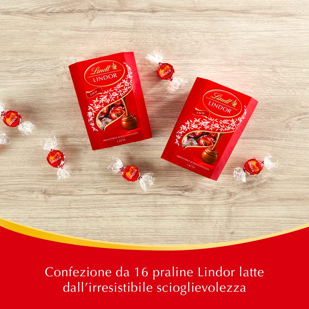 Lindt Lindor Bombones de Chocolate con Leche - Aprox. 16 bombones, 200 g