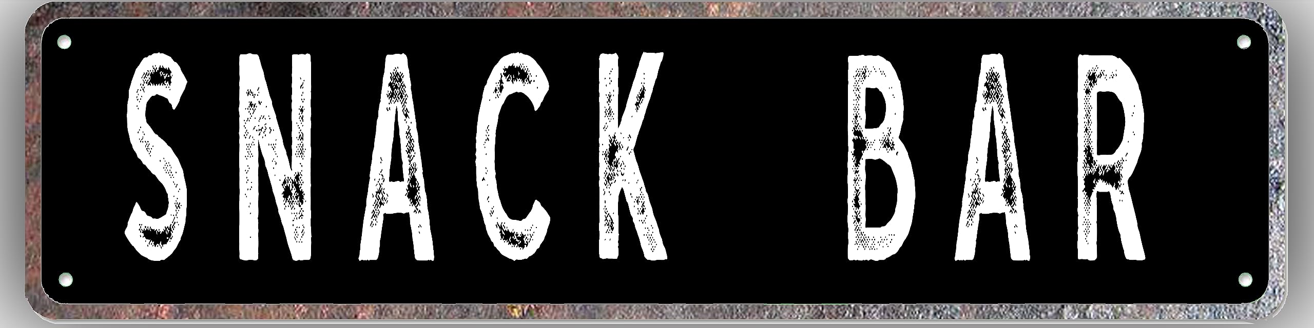 Snack Bar Vintage Retro Tin Street Sign Art Plaque Aluminum Sign for Garden Wall Pub Club Decor 4x16 Inch