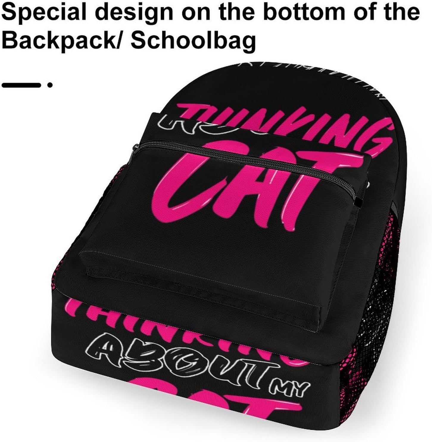 Thinking About My Cat Unisex Backpack Casual Daypacks Lightweight Shoulders Bag for Camping Hiking Travel