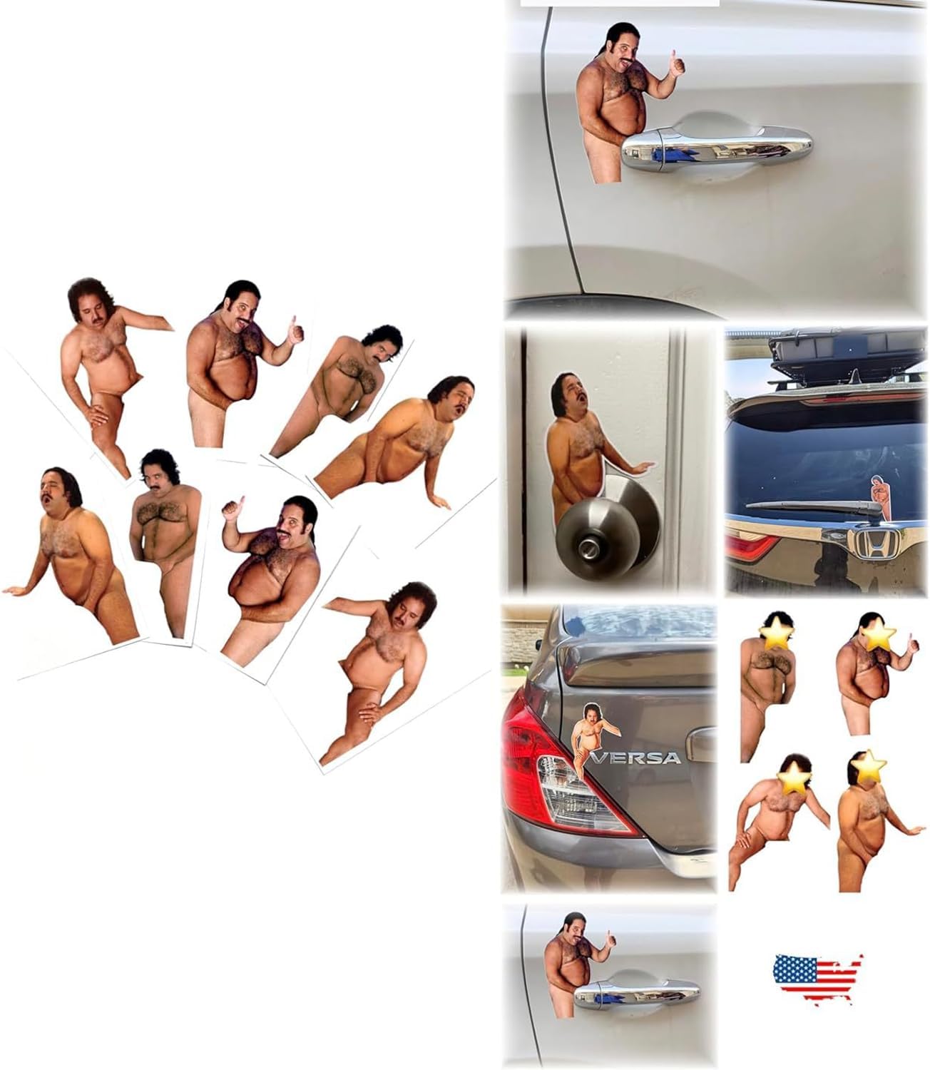 8 Funny Car Decals Decor Prank Stickers Car Accessories for Women,Penis Sticker for Cars and Door Handle, Waterproof Vinyl Decals Gag Gift Practical Joke Auto Nude Stickers Pranks for Adults image 3