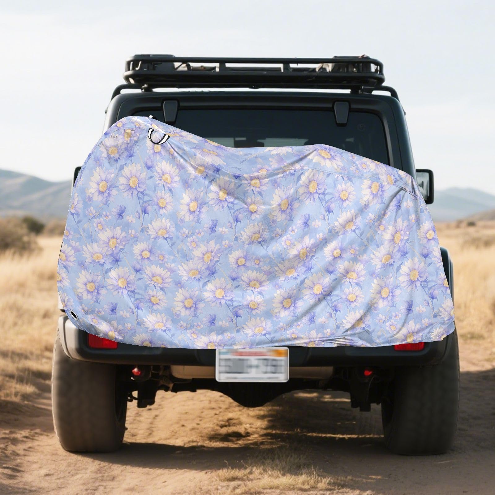 Housse de vélo d'extérieur imperméable avec tournesols violet clair