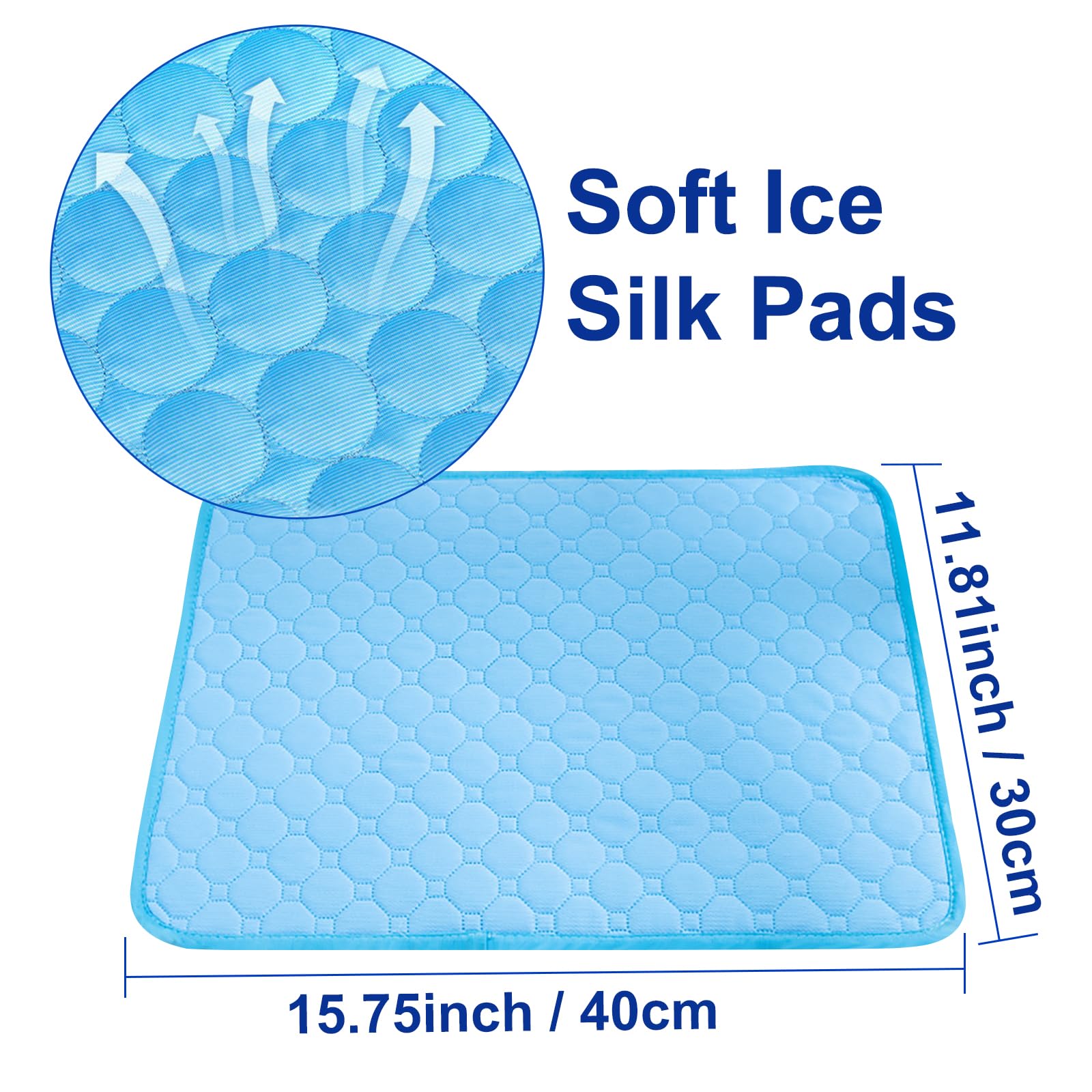 Cube-LED Pet Ice Pads for- Refreshing and Reusable Cooling Mats for Pets Perfect Summer Companion (B/30cm*40cm) - Image 2