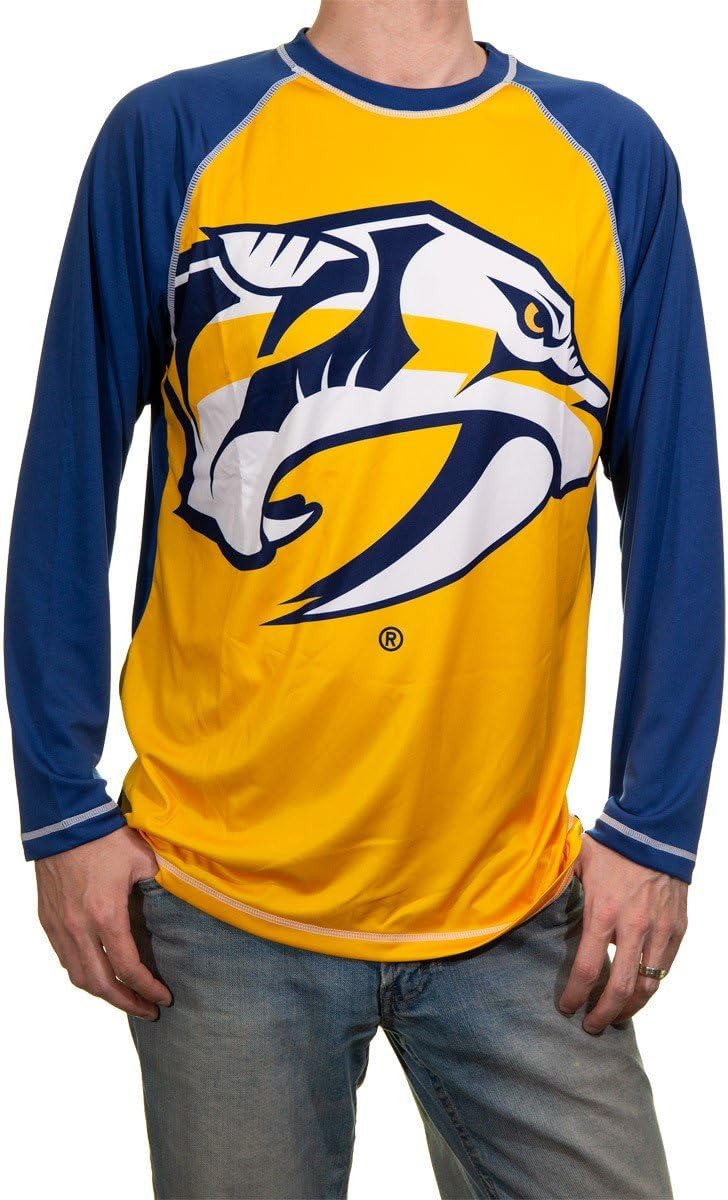 Calhoun NHL Mens Long Sleeve Performance Active Wear Rash Guard Shirt