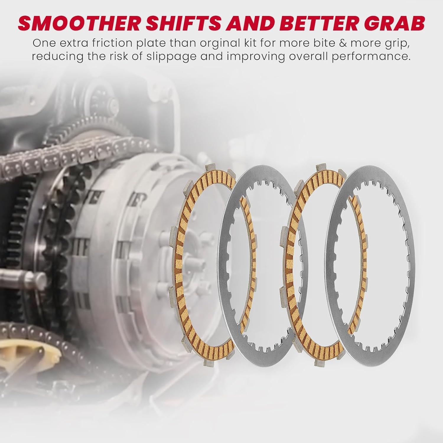 Twin Cam Extra Plate Friction Steel Clutch Kit compatible with Harley Softail Touring Dyna Trike Twin Cam models 98-17, Evolution 1340 models 1998-1999 Replace of P/N 37980-10, 307-30-10013