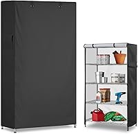 Vista 1 de Cubierta de Estante de Almacenamiento, Para Exteriores Extra Resistente 600D 30''An x 14''Pr x 62''Al, Cubiertas de Estante Impermeables y a Prueba