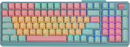 Miniatura 12 de Cooler Master MK770 Macaron Teclado mecánico inalámbrico RGB para juegos, interruptores rojos lineales Kailh Box V2, estructura de junta,