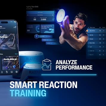 BlazePod Reaction Training Kit Smart Pods for Speed, Agility & Cognitive Drills - Pro-Level Training for Athletes, Trainers, Therapists & Coaches - App Access Included (4 Pods)