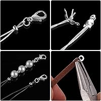 Vista 2 de El juego de 880 piezas de accesorios para fabricación de joyas incluye 80 cierres de langosta, 200 cubiertas de nudo de cuentas, 200 cubiertas