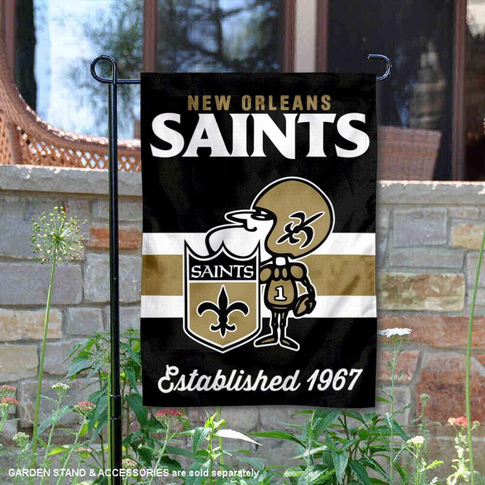 Saints Throwback Retro Vintage Garden Flag Double Sided Banner - Image 2