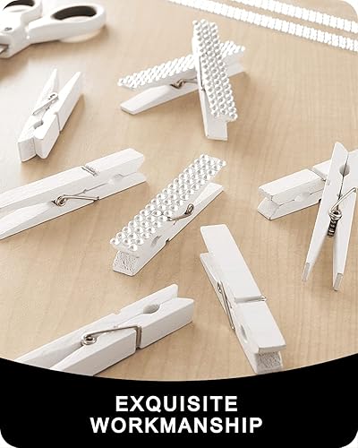 Vista 125 de Alfileres de ropa de madera para manualidades, pinzas de cierre de agarre fuerte, clips de ropa de madera de abedul, pinzas de ropa para colgar