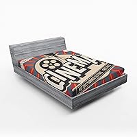 Vista 140 de Ambesonne - Sábana bajera ajustable multicolor, en colores y tres tamaños Azul y gris