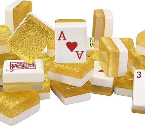 Miniatura 4 de Los más nuevos juegos de azulejos Mahjong Set 3.72.82.1 in Rummy Poker Mahjong Metal Anticolisión Embalaje Domino Juego WearResistant Mahjong Set