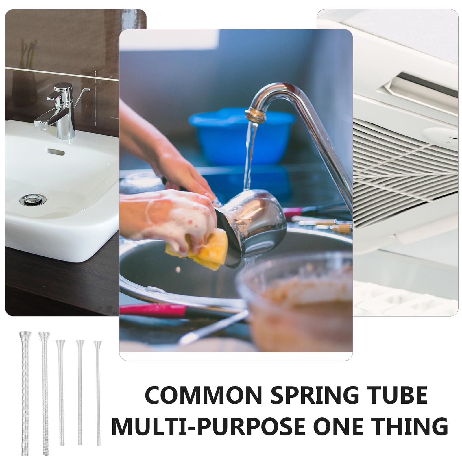DOITOOL Dobladora de Tubos Resorte, Juego de 5 Piezas de Acero para Resortes, Compacta y Recuperable, para Aire Acondicionado y Refrigerador
