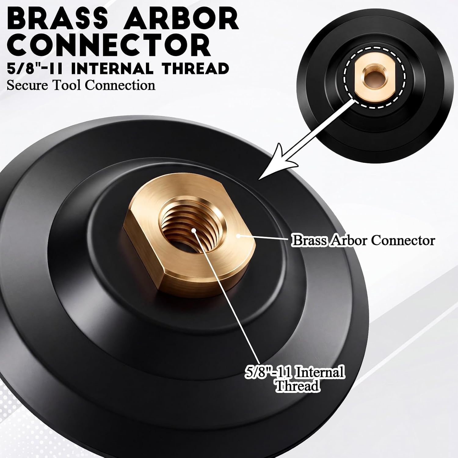 2 Pack 4 Inch Rubber Backer Pad 5/8"-11 and Loop Flexible Backing Pad