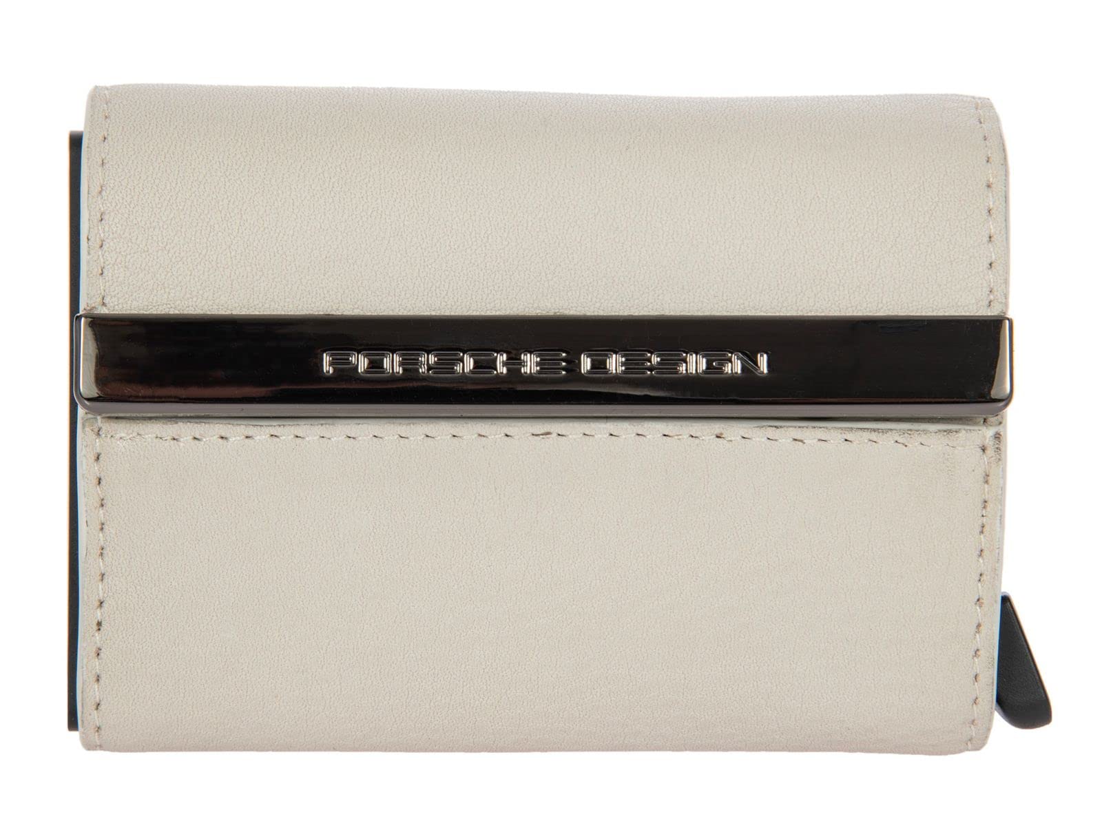 Bric's Porsche Design Secrid Cartera de Cuero Unisex para Hombre y Mujer con Protección RFID y NFC, Desplegable para 4 Tarjetas, Compartimento para Billetes, Tamaño 6,5 x 9,5 x 2 Cm, Blanco