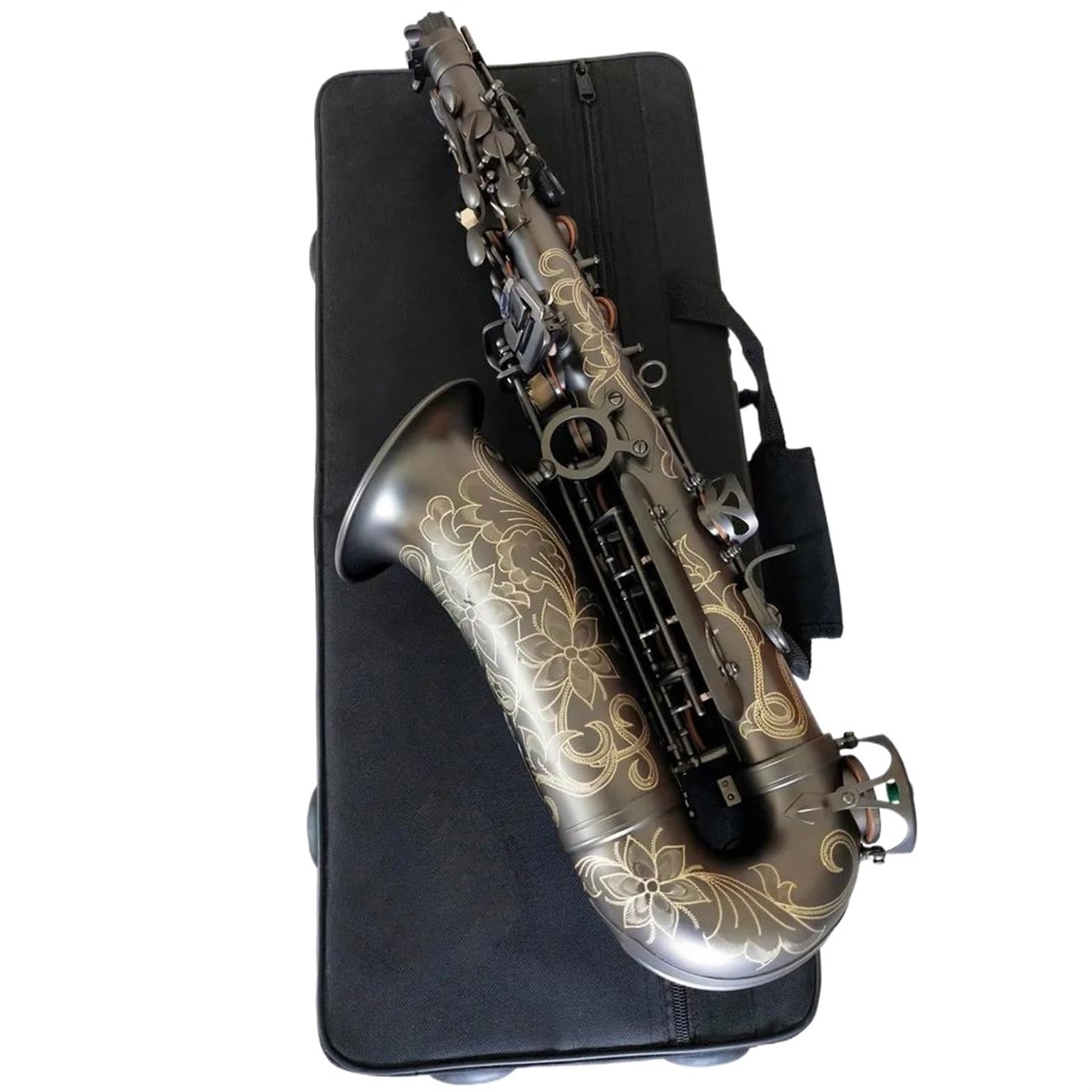 Saxofón Saxofón Alto Mi Bemol Negro Mate Niquelado Instrumentos Musicales Profesionales Saxofón