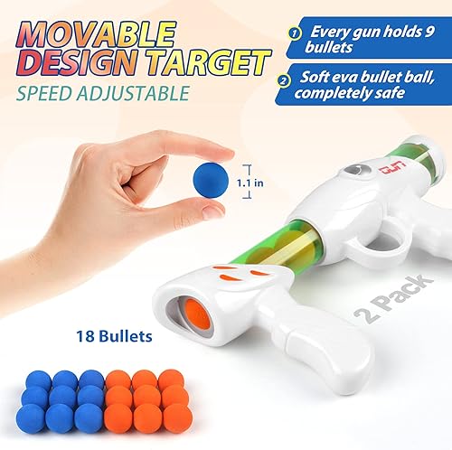 Miniatura 2 de Juguete de pistola, regalo para niños y niñas de 4, 5, 6, 7, 8, 9, 10 y más de 10 años de edad, para cumpleaños con objetivo de disparo