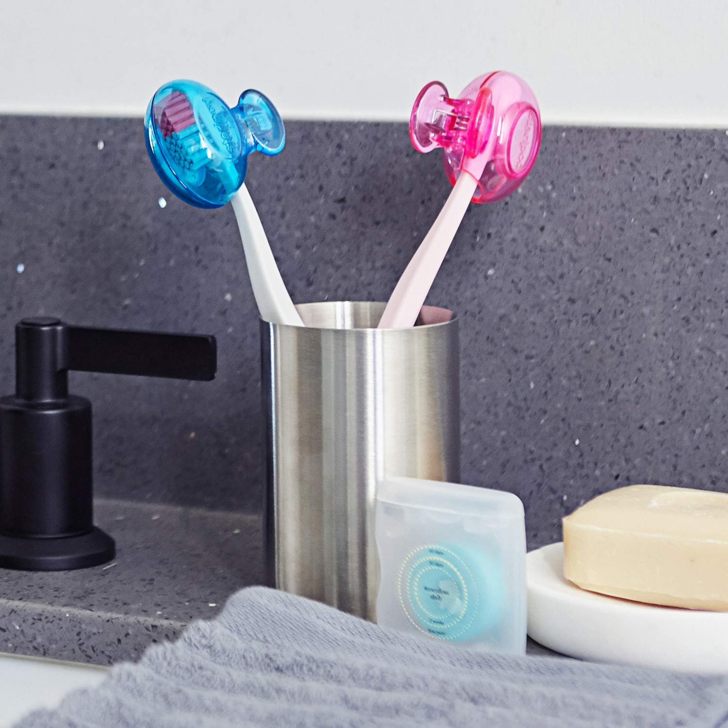 Exсluѕіvе Dіѕсоunt 50% Prісе Steripod Clip-on Toothbrush Protector, Pink and Blue, 2 Count