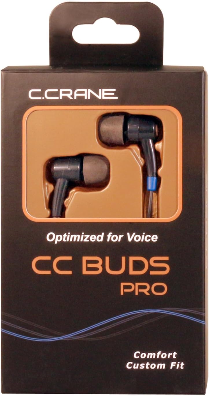 C. Crane CC Buds-Pro Full Stereo in-Ear Earbud Headphones – for Audio Books and Voice Clarity