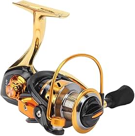 Mt3000 Carretilhas de Pesca Douradas, Metal 5.2:1, Alta Velocidade, Carretel de Bacasting, Esquerda, Direita, Alça Intercambiável, Poderosas Carretilhas de Pesca Giratórias