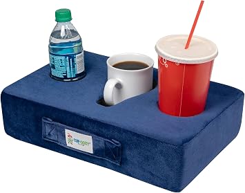 The Original Cup Cozy Pillow Gray-As Seen on TV-The Worlds Best Couch/Bed/Car Cup Holder for Drinks/Snacks/Remotes! Blue