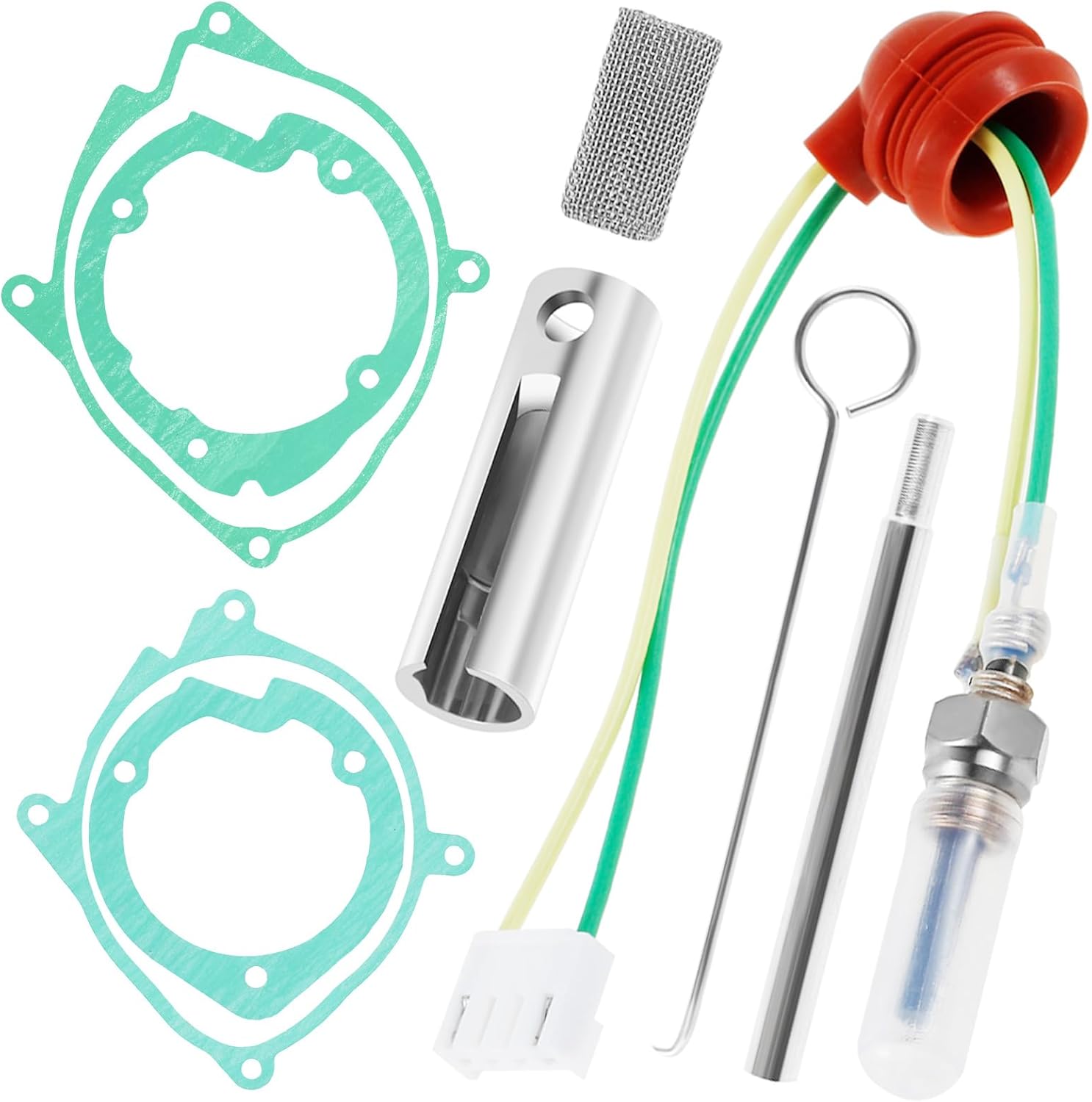 9Pcs Glow Plug Repair Kit - 12V 2KW 5KW 8KW Parking Diesel Heater Glow Ignition Plug Kit with Filter and Disassembly Tool, Ceramic Glow Plug Heater Repair Tool for Car Truck Boat