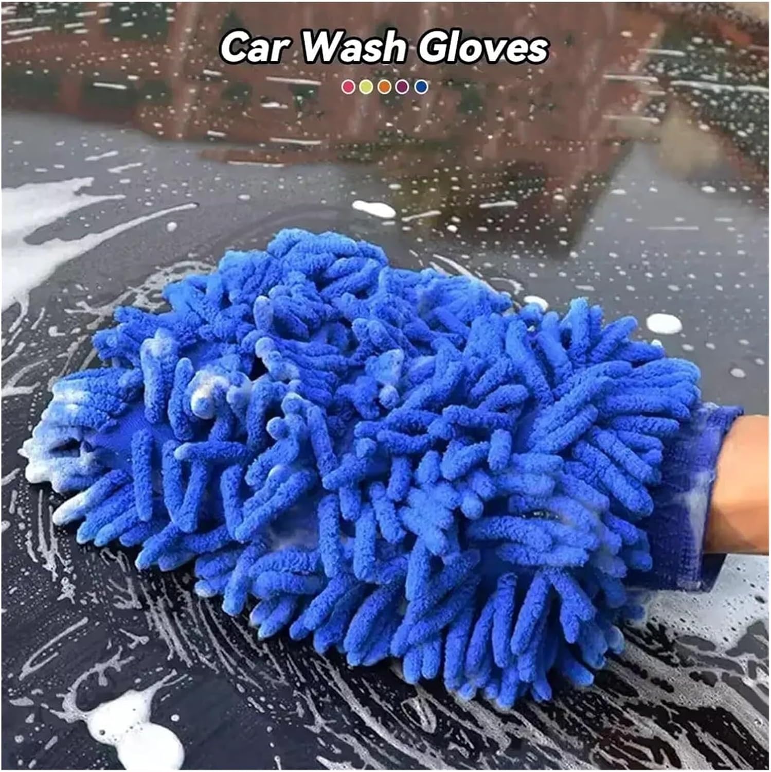 4pc Care Cleaning Brush Fiber Coral Velvet Chenille Pad Tools(Red)
