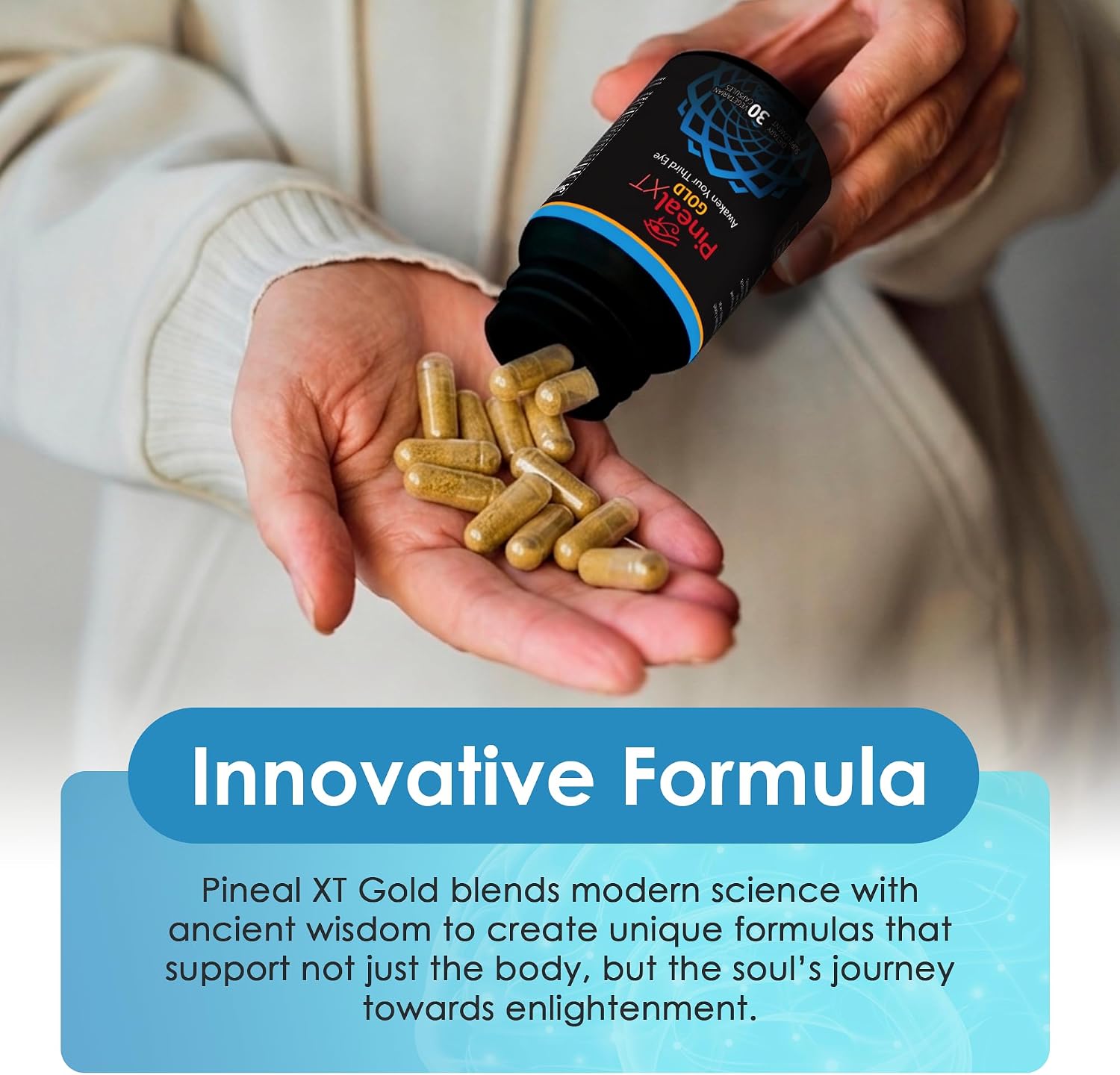Pineal XT Gold - Pineal Gland Supplement - Third Eye Awakening - Focus and Memory Supplement for Brain - 7 Powerful Ingredients Decalcify, Detox, and Activate Your Pineal Gland, 2 Pack