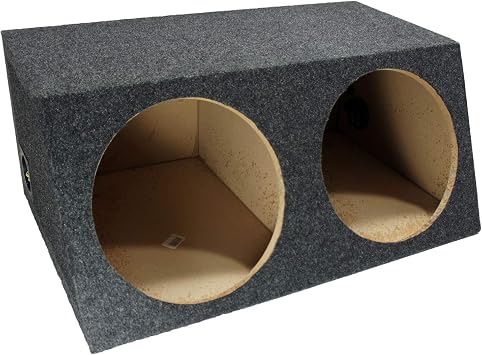 American Sound Connection Car Audio Dual 12" Sealed Subwoofer Salnted Hatchback Stereo Sub Box Enclosure