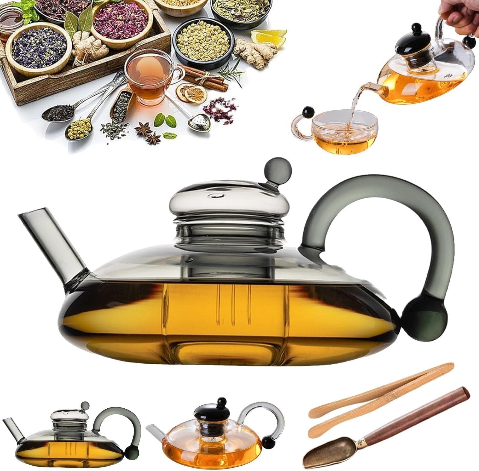20oz s Teapot Set with Removable Infuser C Loose Leaf Tea Pot with 2 Cups Perfect for Tea LoversDesign for Home & Gift