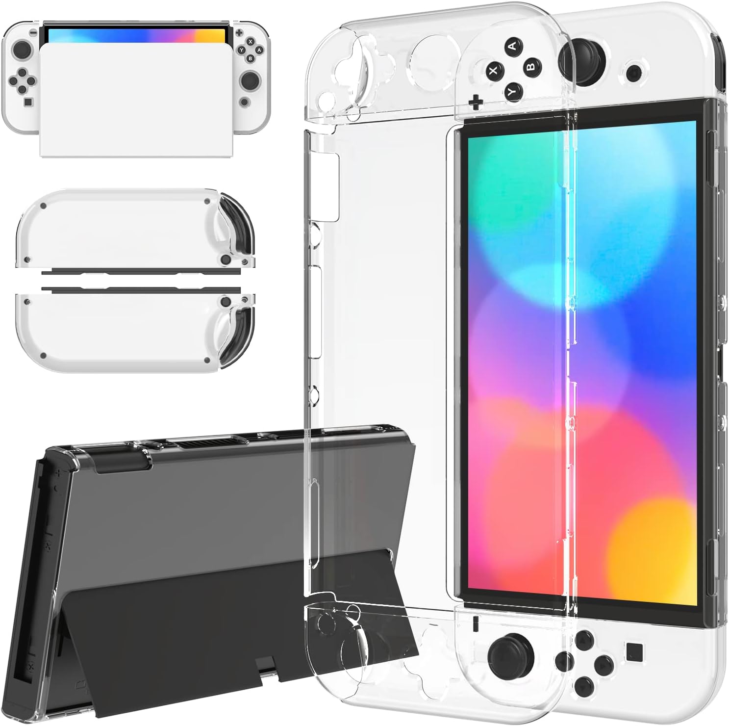 Buy Clear Case Compatible With Nintendo Switch Oled Model Meneea Dockable Soft Tpu Case For Joy Con Oled And Hard Pc Cover For Oled Console Protective Shell Accessories Protector Anti Shock Anti Fall Online In Indonesia