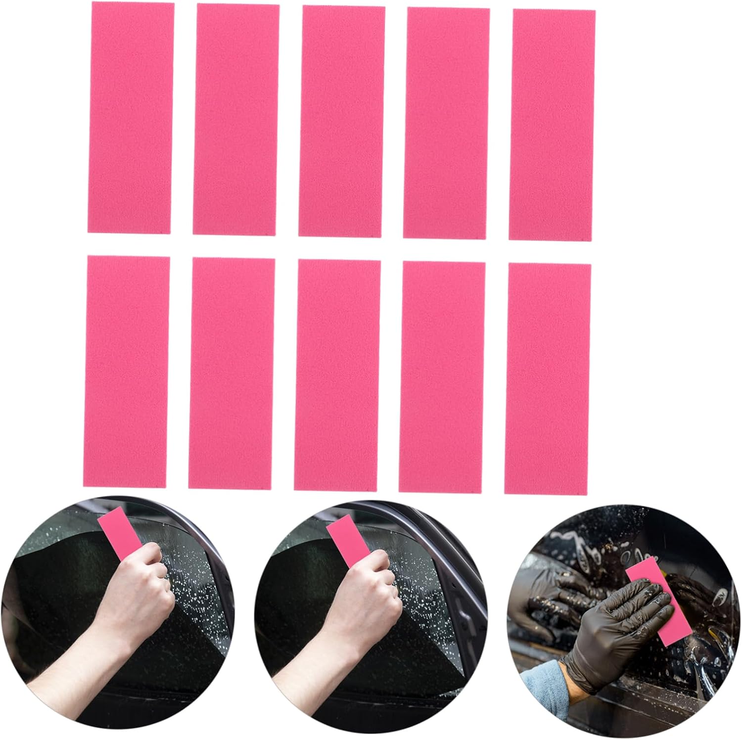 5pcs Car Wrapping Squeegee Replacement Edge Cloth Vinyl Wrap Installation Tool Accessories Velvet for Car Decals Window Tint