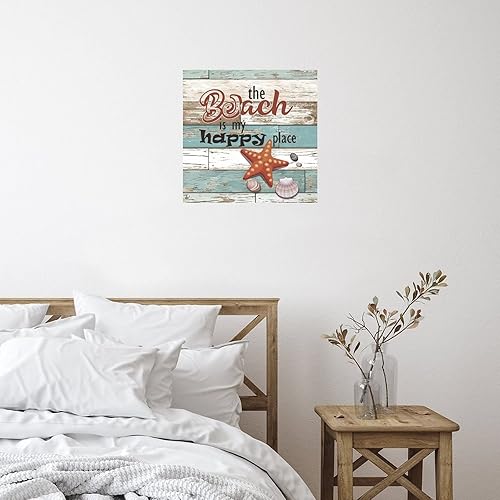 Miniatura 10 de Calcomanías de vinilo con citas para pared, temática náutica, playa, océano, estrellas de mar subacuáticas, inspiradoras, arte de pared, decoración