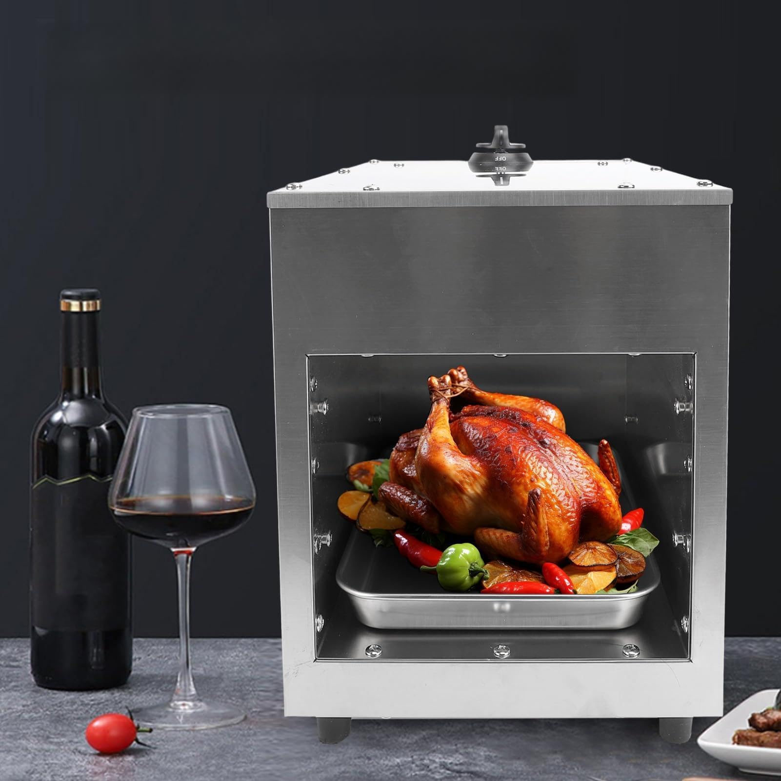 Toster Komercyjny ze Stali Nierdzewnej 4000 W Bezdymny Piekarnik Elektryczny do Chleba, Ciast i Steków W Restauracjach 6700 G