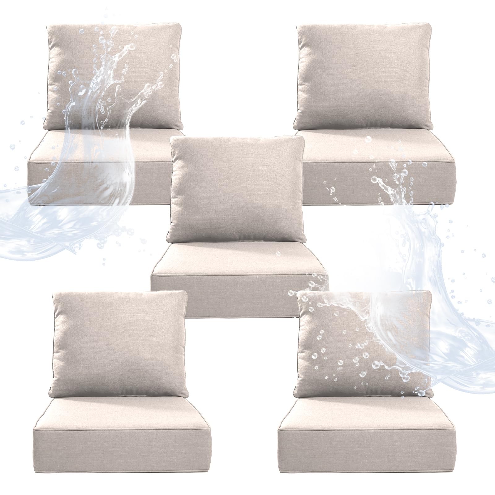 Outdoor Chair Cushion Set - 24" x 24" x 6"