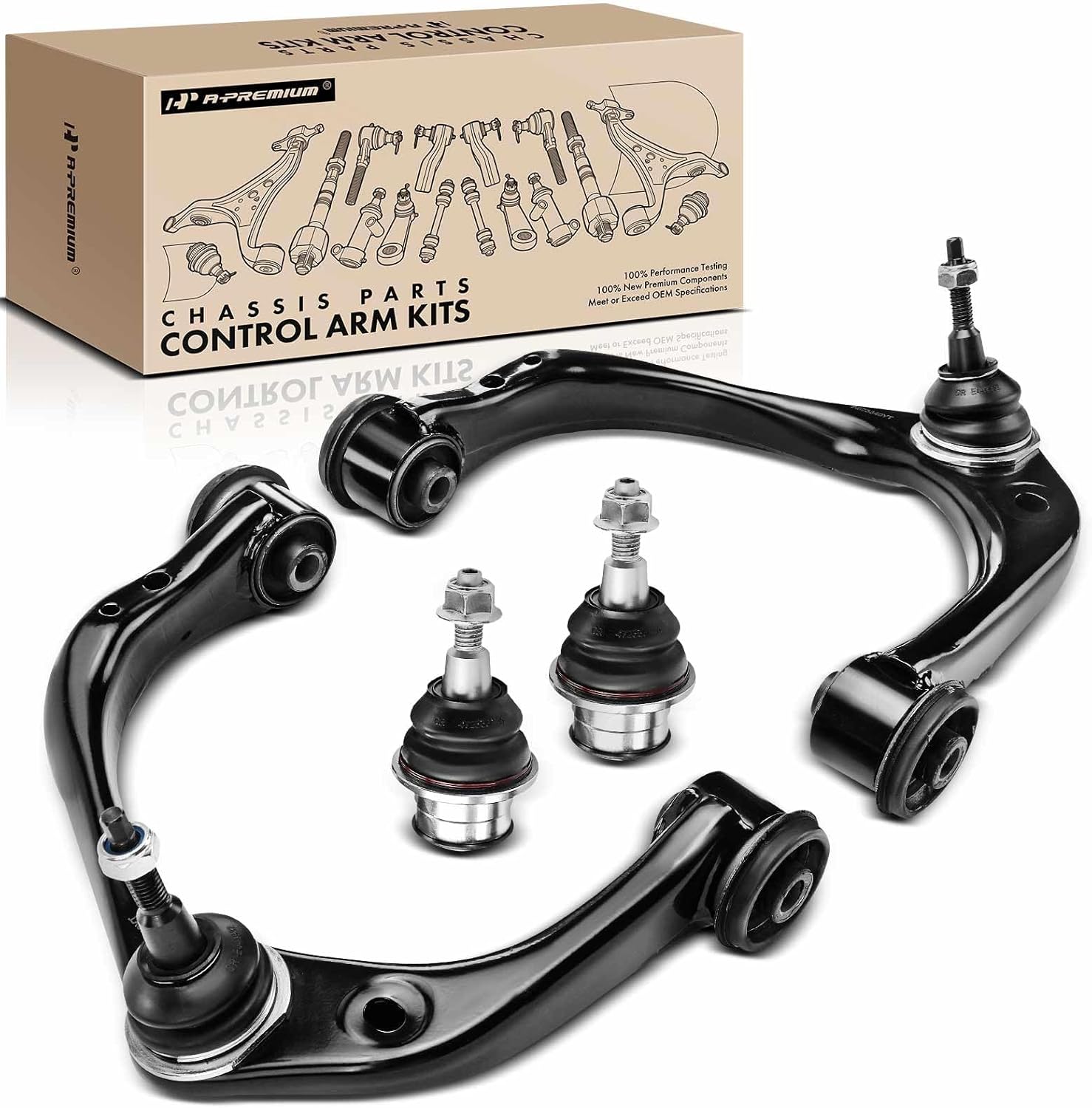 A-Premium 4Pcs Front Suspension Kit, Upper Control Arm, Lower Ball Joint, Compatible with Ford F-150 2015-2020, Expedition 2018-2021, Lincoln Navigator 2018-2021