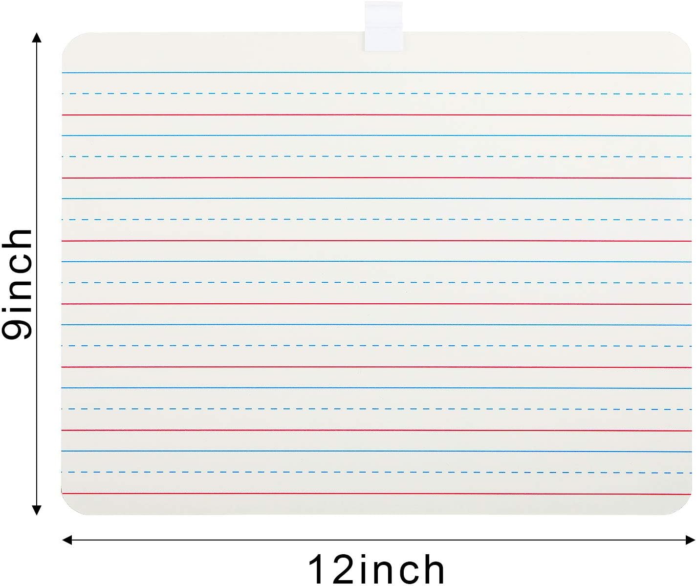 10 Pieces Dry Erase Ruled Lap Boards Set Includes 2 Double Sided Dry Erase Boards with 8 Color Mixed Erasable Pens Dry Erase Whiteboards for Kids Students Classrooms Supplies and Home Studying
