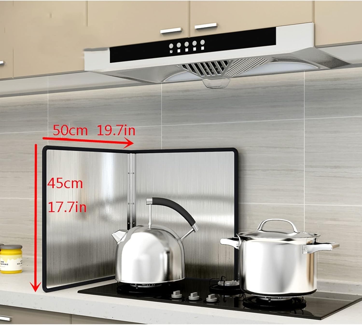 2-sided Splash Guard for Grilling Splash Screen Stainless Steel Folding Splash-proof Cooking Tool Splash Protection (Color : A) (B)