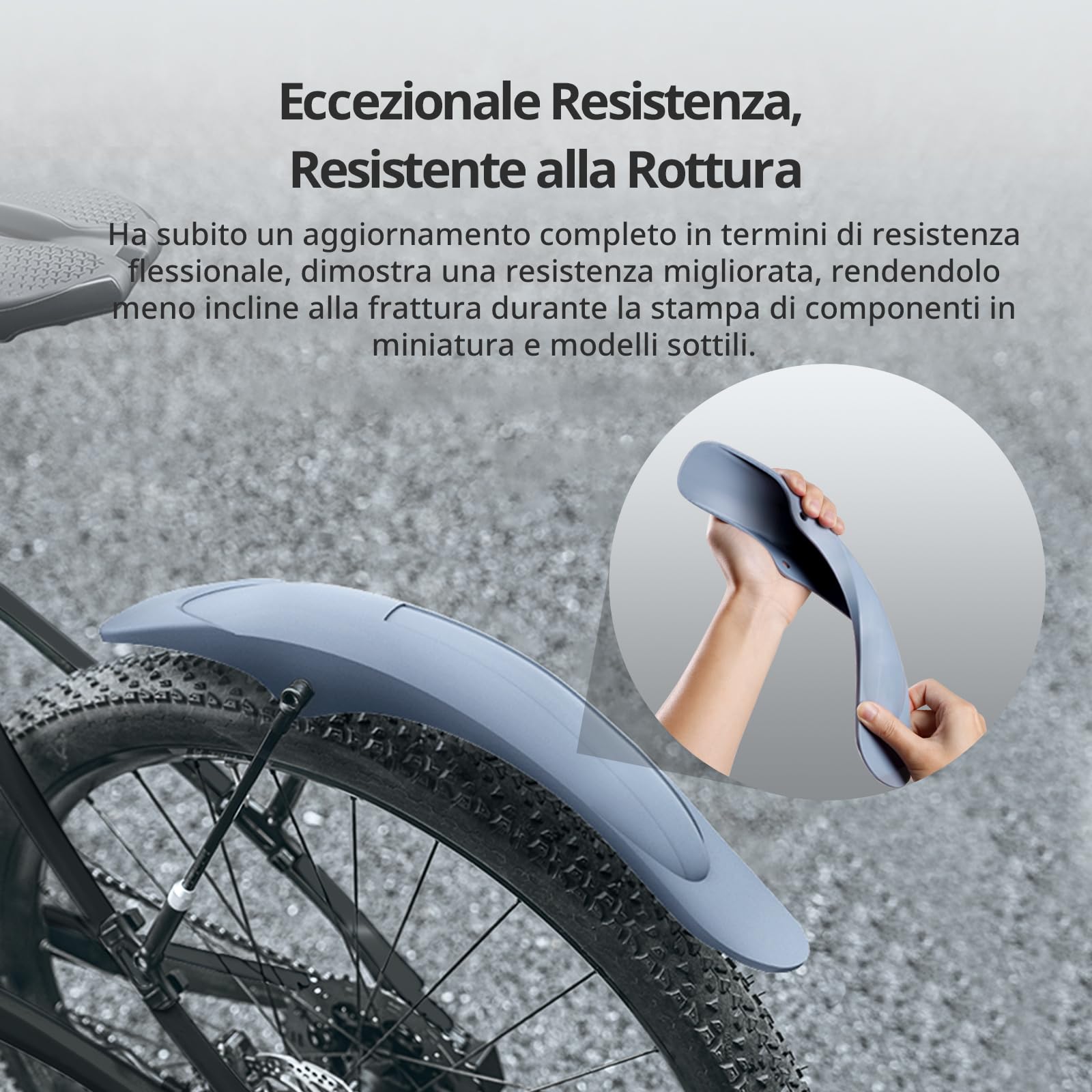 ANYCUBIC Resina Tough 2.0, Resina per Stampanti 3D con Maggiore Resistenza, Forte Allungamento e Alta Flessibilità, Resina 3D per Stampanti 3D a 4k/6k/8k LCD/DLP/SLA, Grigio 1KG