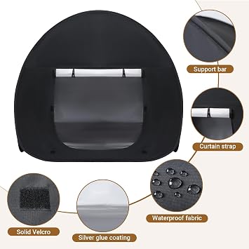 Trafagala Sensory Tent Small Pop Up Blackout Tents for Kids 110 * 110 * 105cm