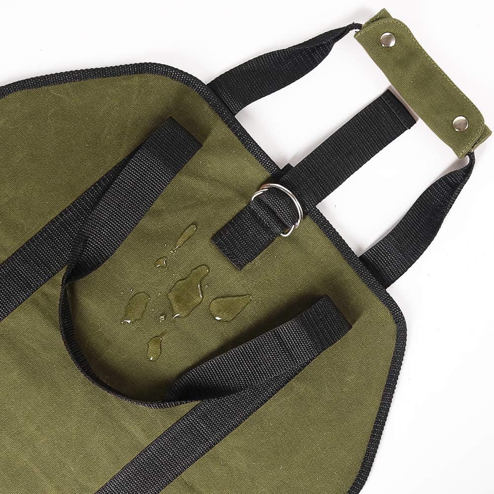 Tenn Well Wood Carrier for Firewood, 38in x 18in 16oz Waxed Canvas Firewood Carrier Log Bag with Handles Securing Straps for Camping Trip Indoor, Gifts for Men Dad Husband - Image 5