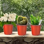 Nursery Pots 100 Pack 4" Plastic Plants Pot, Seedling Pots Planter Pots, Plant Flower Seedling Pots with 100 Plant Labels, Thickened Plastic Planting Pots for Garden Indoor Outdoor